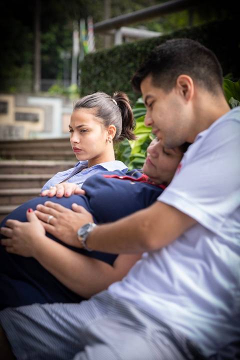 Ensaio de família para comemorar a chegada do Pedro no Parque Burle Marx SP'