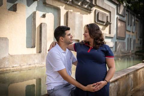 Ensaio de família para comemorar a chegada do Pedro no Parque Burle Marx SP'