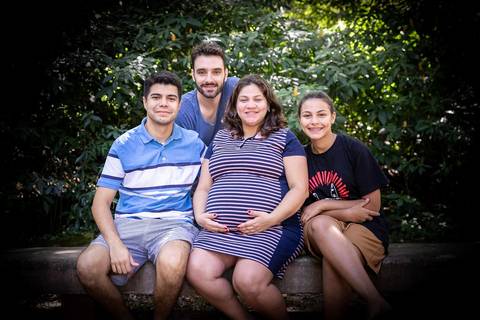 Ensaio de família para comemorar a chegada do Pedro no Parque Burle Marx SP'