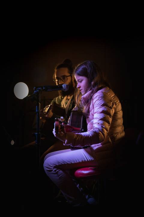 momentos do sarau voice na escola Voice no Brooklin SP apresentações artísticas com registro em foto e vídeo profissional
'