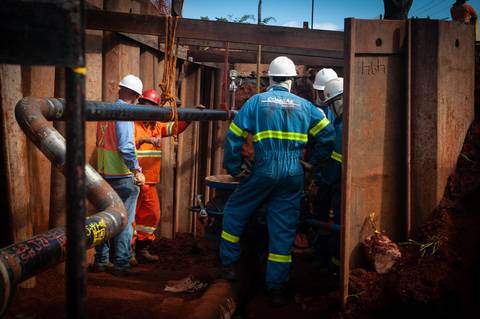 Registro das etapas de Obra de Perfuração Horizontal Direcional, HDD, para uso em material de comunicação e relatórios internos da Empresa
'