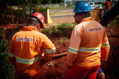 Registro das etapas de Obra de Perfuração Horizontal Direcional, HDD, para uso em material de comunicação e relatórios internos da Empresa
'