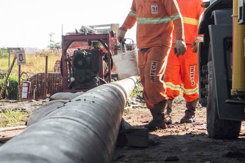 Registro das etapas de Obra de Perfuração Horizontal Direcional, HDD, para uso em material de comunicação e relatórios internos da Empresa
'