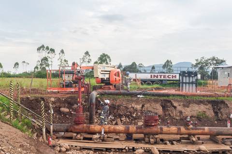 Registro das etapas de Obra de Perfuração Horizontal Direcional, HDD, para uso em material de comunicação e relatórios internos da Empresa
'