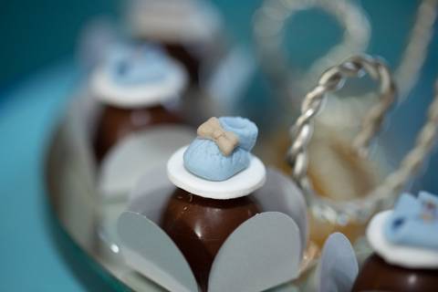 Chá de Bebê. Mesa de decoração. Tema Elefante. Detalhe dos doces'