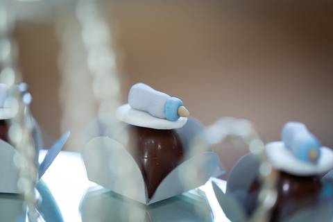 Chá de Bebê. Mesa de decoração. Tema Elefante. Detalhe dos doces'