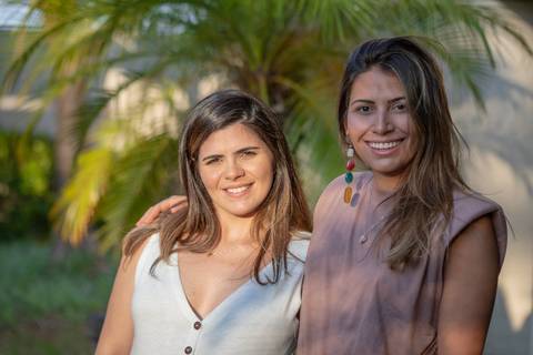 chá de bebê, Amigas posando para foto'