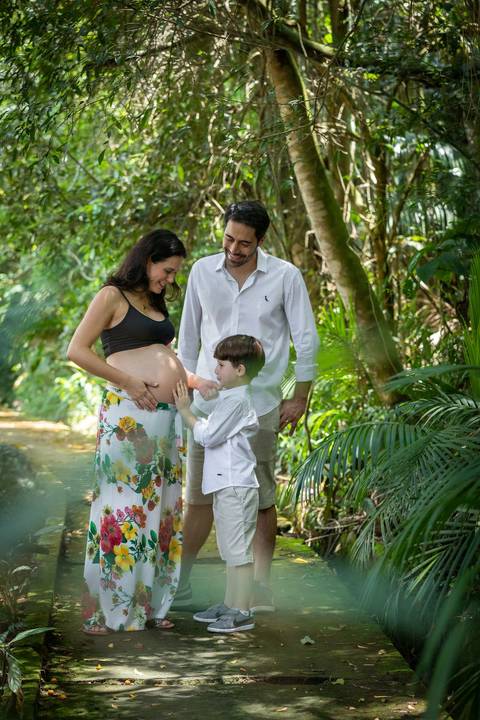 família nas plantas no Jardim Botânico de São Paulo'
