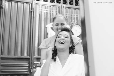 noiva dando gargalhada making of'