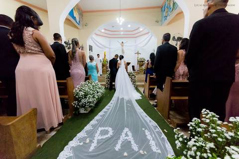 veu da noiva com nome do pai em homenagem'