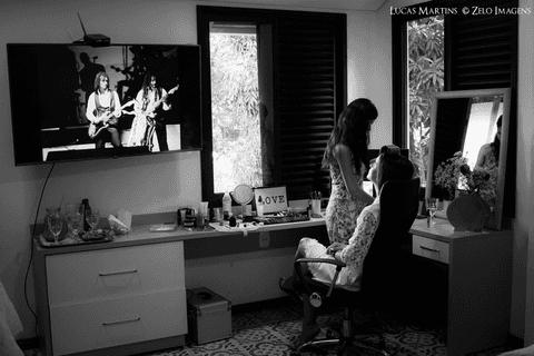 making of noiva maquiando'