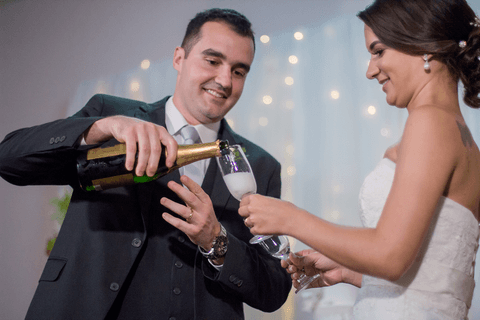 noivos champagne'