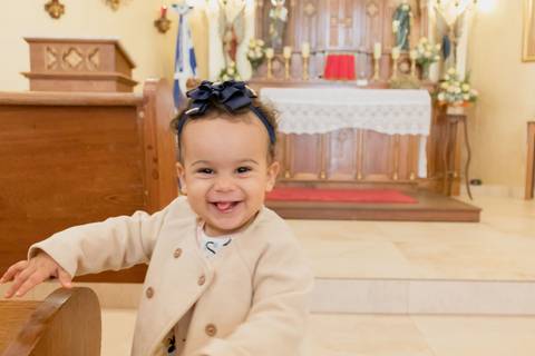 Batizado de bebê na Igreja Católica Paróquia Rainha Santa Isabel de Portugal'