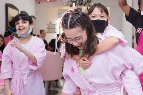 Festa infantil de menina do Spa com as amigas; salão pink party; São Paulo; Ana Beatriz Fotografia; festa de 10 anos; fotografia'