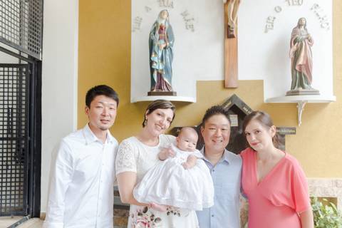 Batizado na Paróquia São João Batista em São Caetano do Sul - SP; Igreja Católica; Foto de Batizado; Memórias; Ana Beatriz Fotografia; Batismo de bebê'
