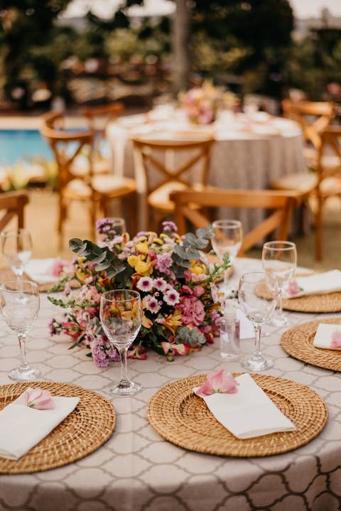 decoração mesa casamento'
