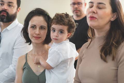 foto da celebração batismal'