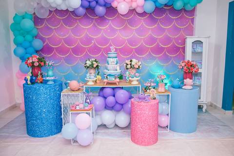 foto dedecoração festa Sereia'