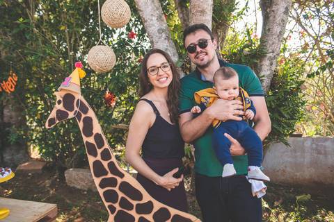 Decoração de festaom tema GIRAFA'