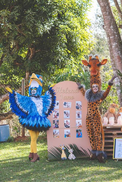 Decoração de festaom tema GIRAFA'