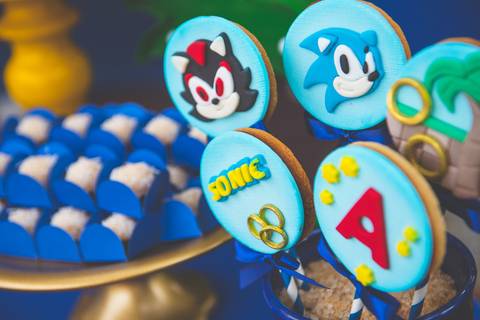 Decoração com o tema SONIC'