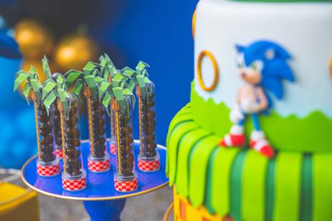 Decoração com o tema SONIC'