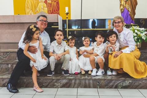 Foto de família para batizado'