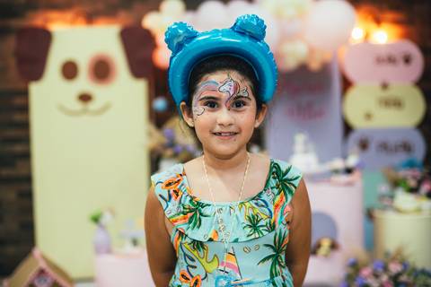 Pintura de rosto e Escultura de bexiga'