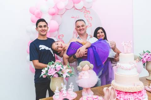 Fotografia criativa de família, aniversário'