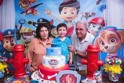 Decoração foi toda do Patrulha Canina , estava demais'