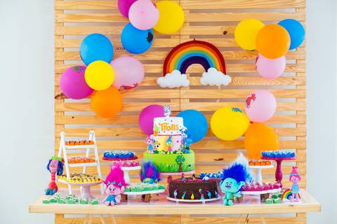 Tema da festa Troll da  DreamWorks'