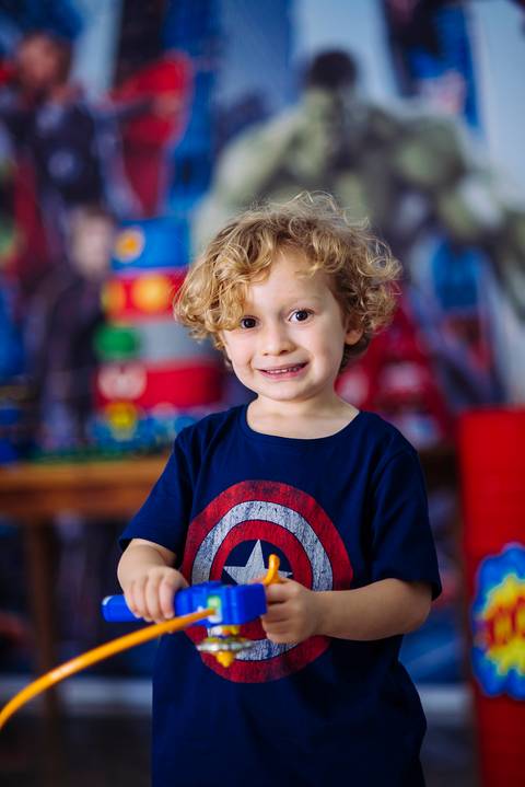 sorriso para foto do fotógrafo de niversário infantil realizado em SPaulo'