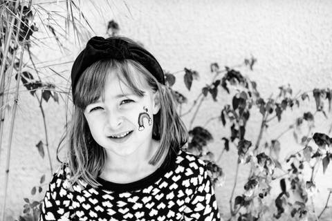 retrato em branco e preto em festa infantil em Sao José _SP'