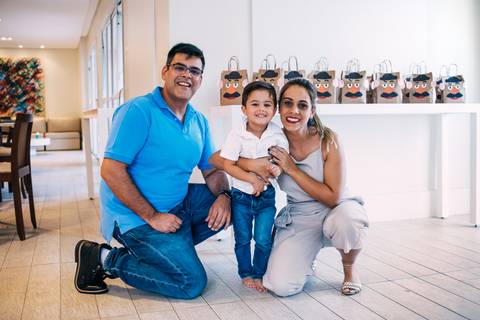 foto com a família do aniversariante'