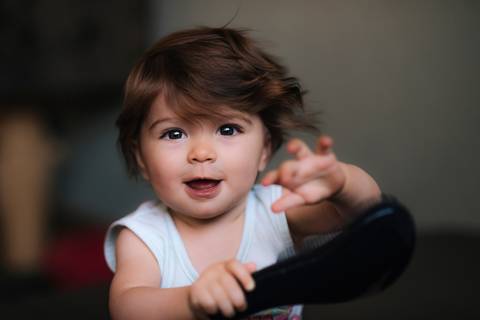 Fotos de família em casa'