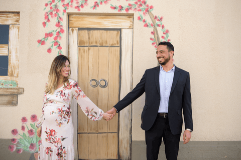 Vestido de grávida para o dia de casamento no Civil'