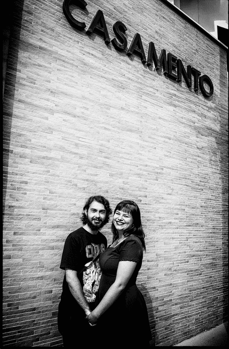 Wedding in black and white picture'