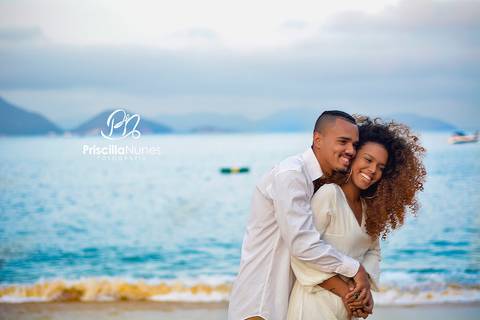 Ensaio/romântico/praia/Santos/SP'