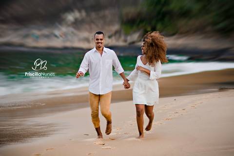 Ensaio/romântico/praia/Santos/SP'