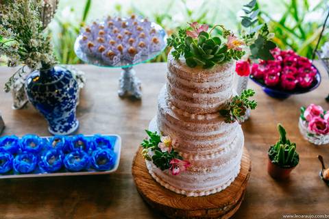 Bolo de casamento - Mesa do bolo - Decoração - Léo Araújo Fotografia - Fotógrafo de Casamento RJ - Casamento - Fotografia de Casamento RJ'