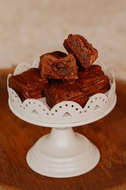 Torre de brownie da marca recifense Browmiria. Foto: Marina Guimarães'
