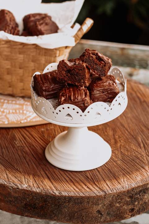 Torre de brownie da marca recifense Browmiria. Foto: Marina Guimarães'