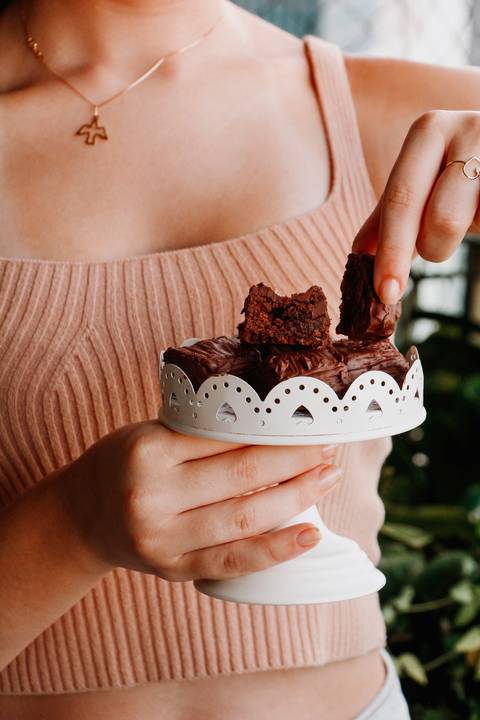 Torre de brownie da marca recifense Browmiria. Foto: Marina Guimarães'
