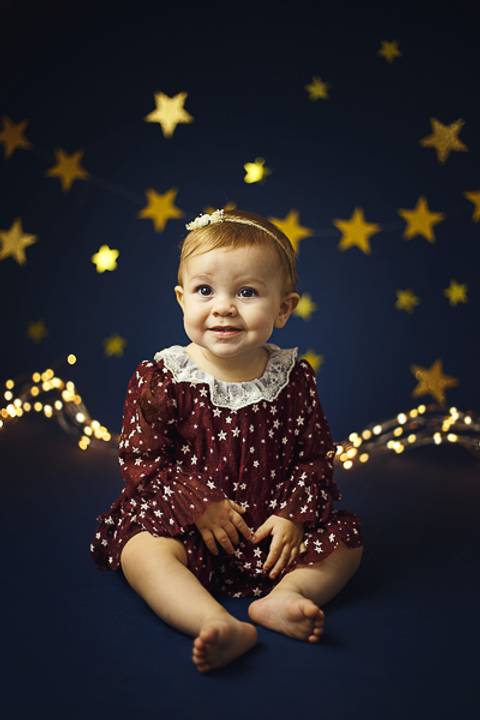 Ensaio Infantil Tema  Estrelas -  Maitê 11 meses - Niterói'