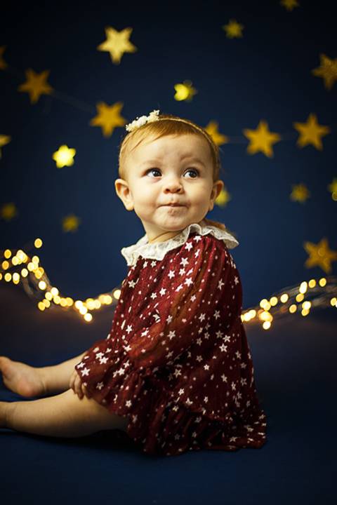 Ensaio Infantil Tema  Estrelas -  Maitê 11 meses - Niterói'