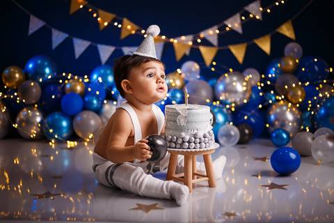 Smash the Cake - Cake Smash - Astronauta - Gael - Tami Rodriguez - Niterói'