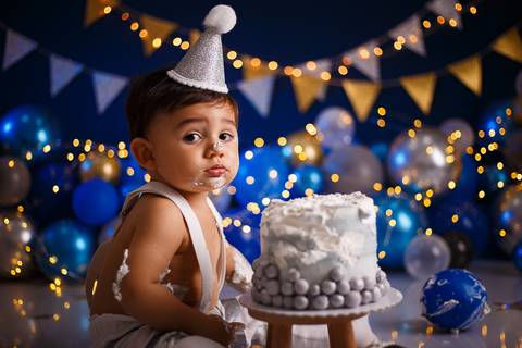 Smash the Cake - Cake Smash - Astronauta - Gael - Tami Rodriguez - Niterói'