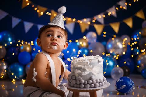 Smash the Cake - Cake Smash - Astronauta - Gael - Tami Rodriguez - Niterói'