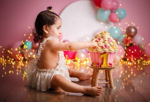 Smash The Cake - Marina - Tema Flores e Borboletas - Tami Rodriguez Fotografias '