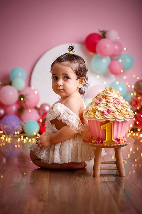 Smash The Cake - Marina - Tema Flores e Borboletas - Tami Rodriguez Fotografias '